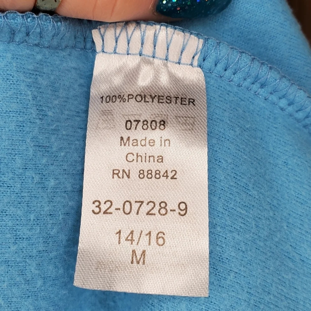 0118. NWOTs ~ Woman Within ~ Sky Blue ~ Fleece Vest w/ Pockets - Picture 10 of 11